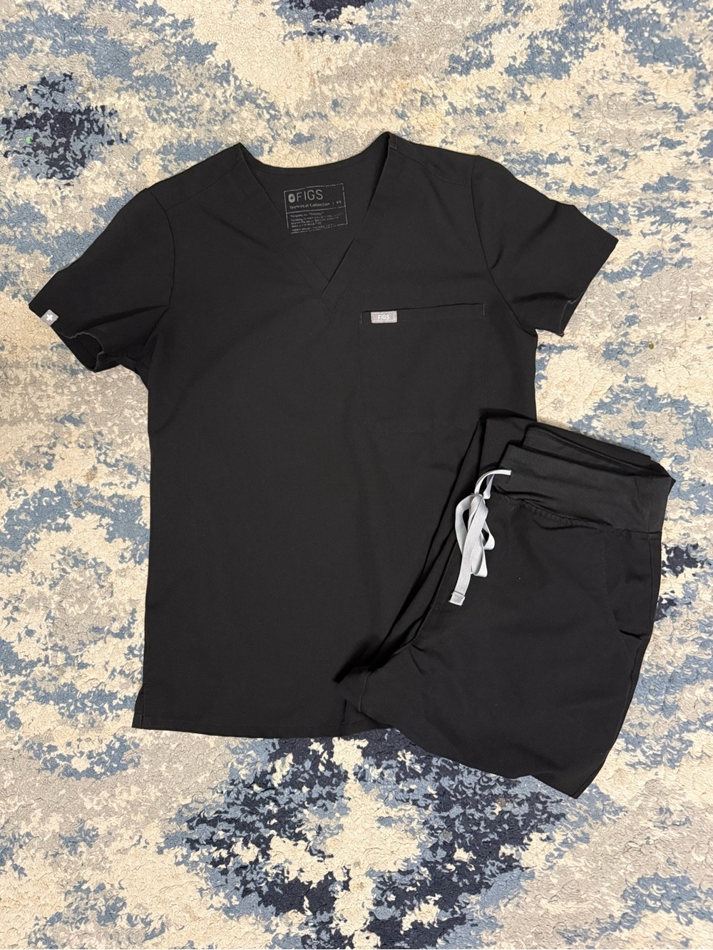 Figs scrub set Black
